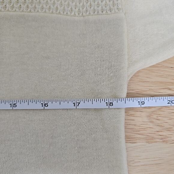 Toad & Co Merino Wool Crewneck Sweater Cream Lightweight Organic‎ Size Medium - Picture 5 of 10